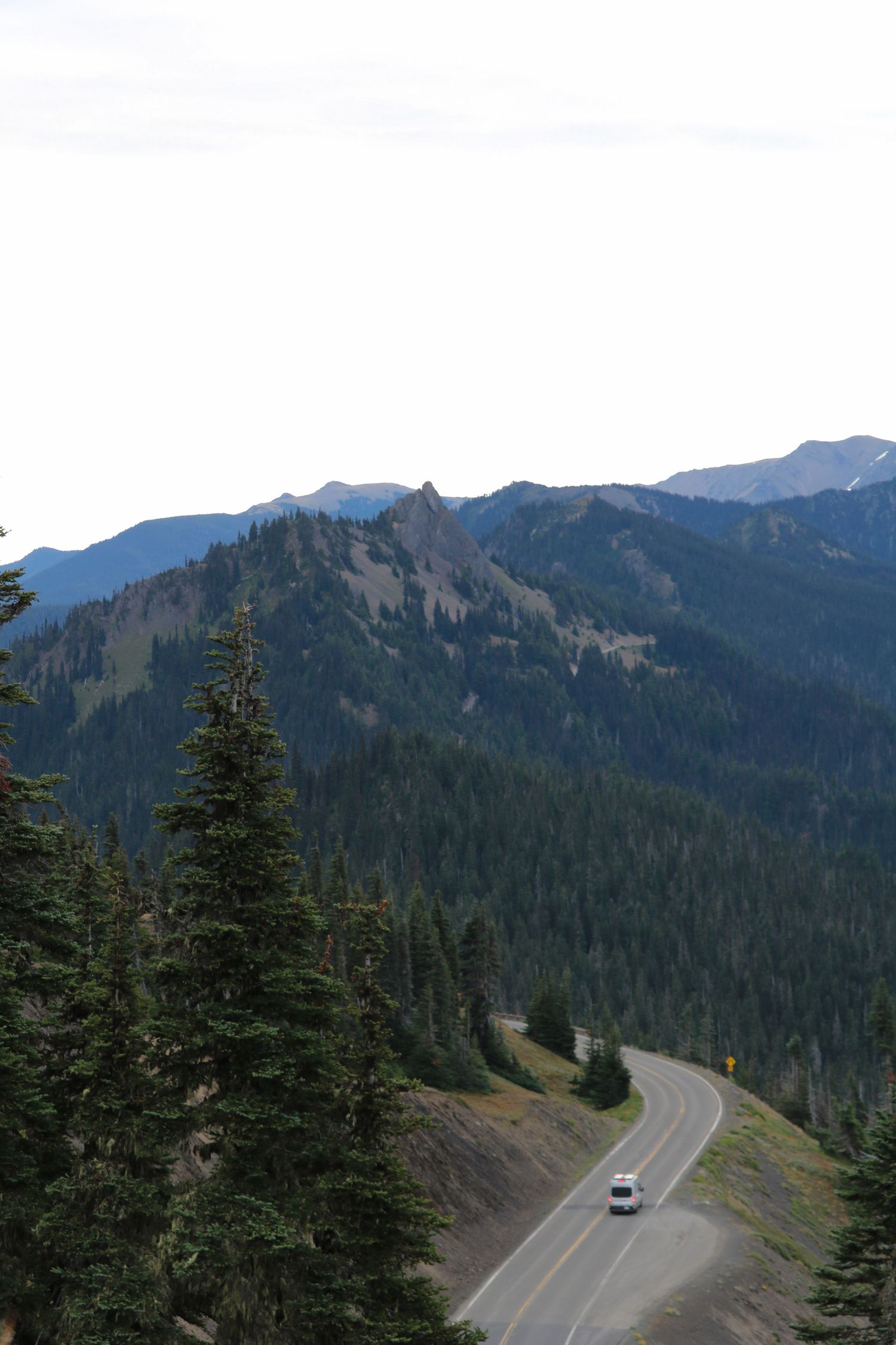 Driving to the mountains