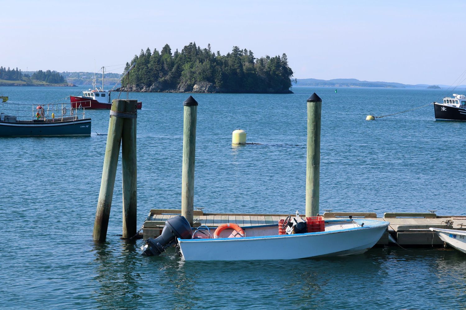 A ship awaiting the open sea