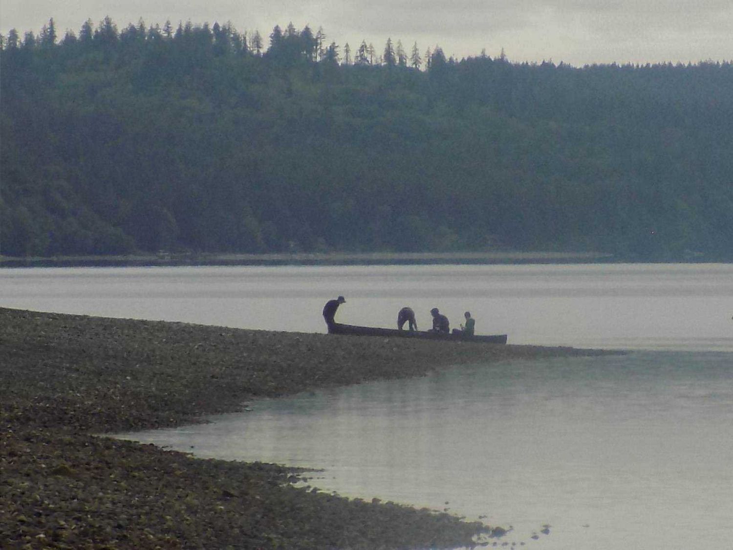 Taking out the canoe