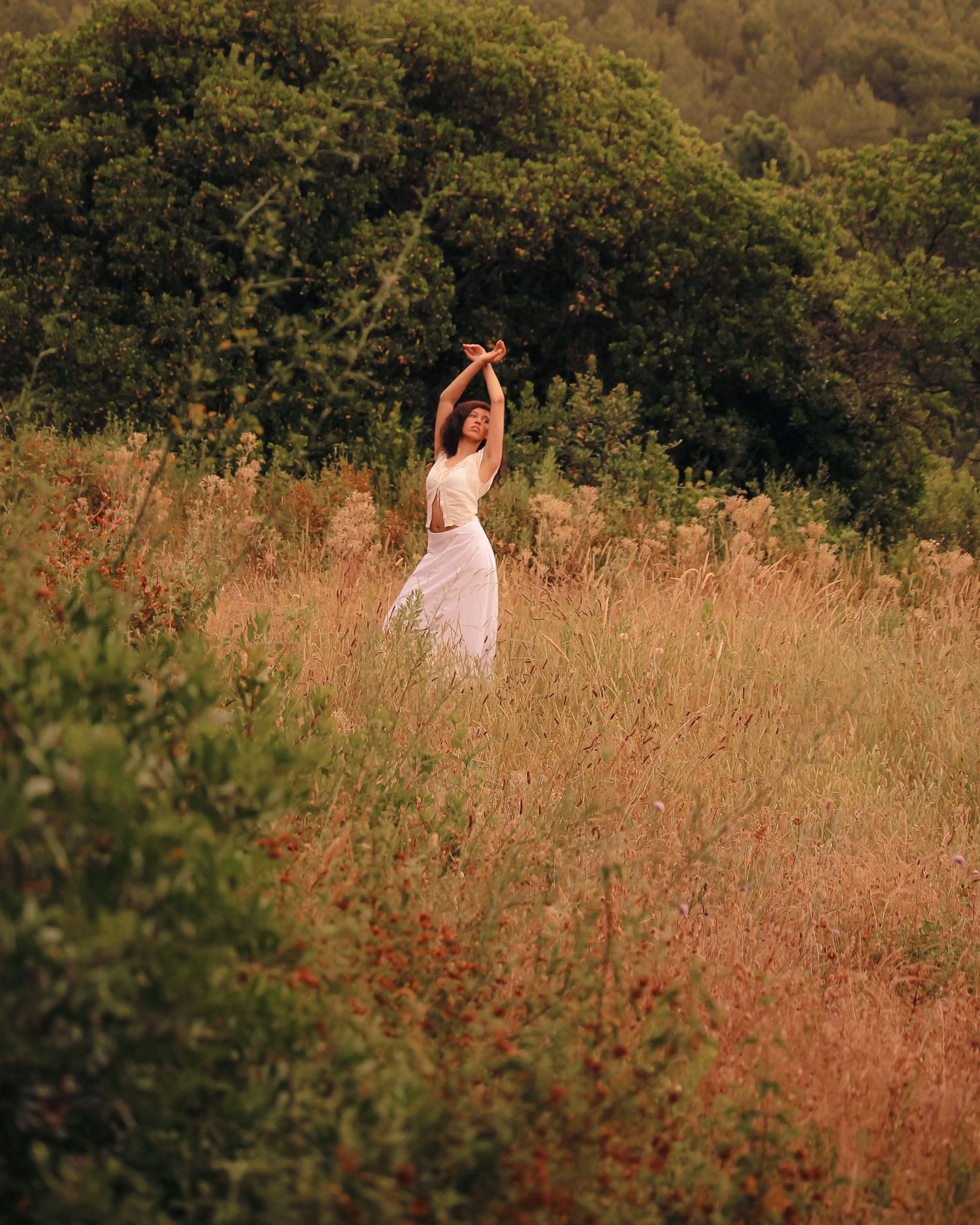 photoshoot d'une femme dans les hauteurs de nice