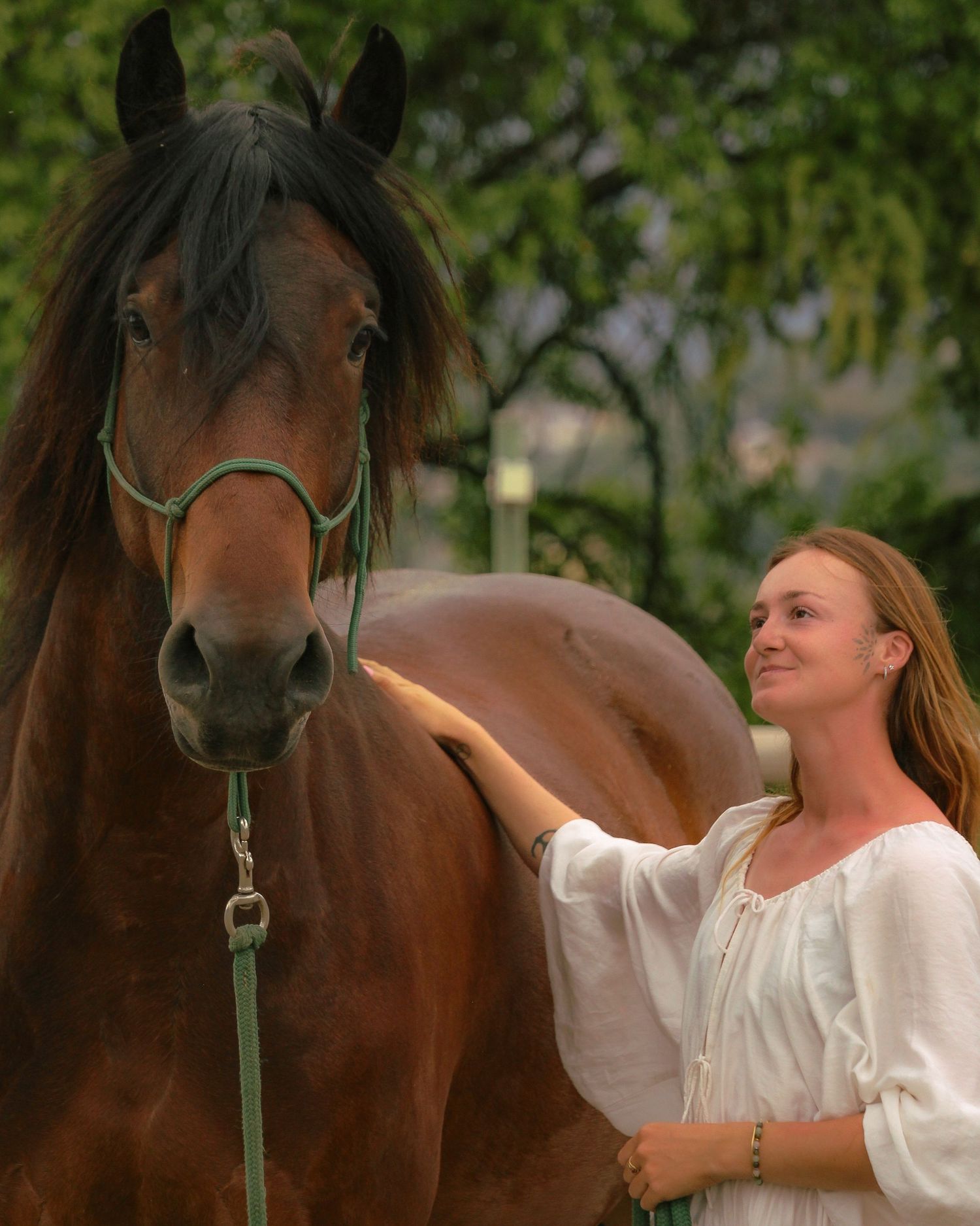photo d'une femme et son cheval