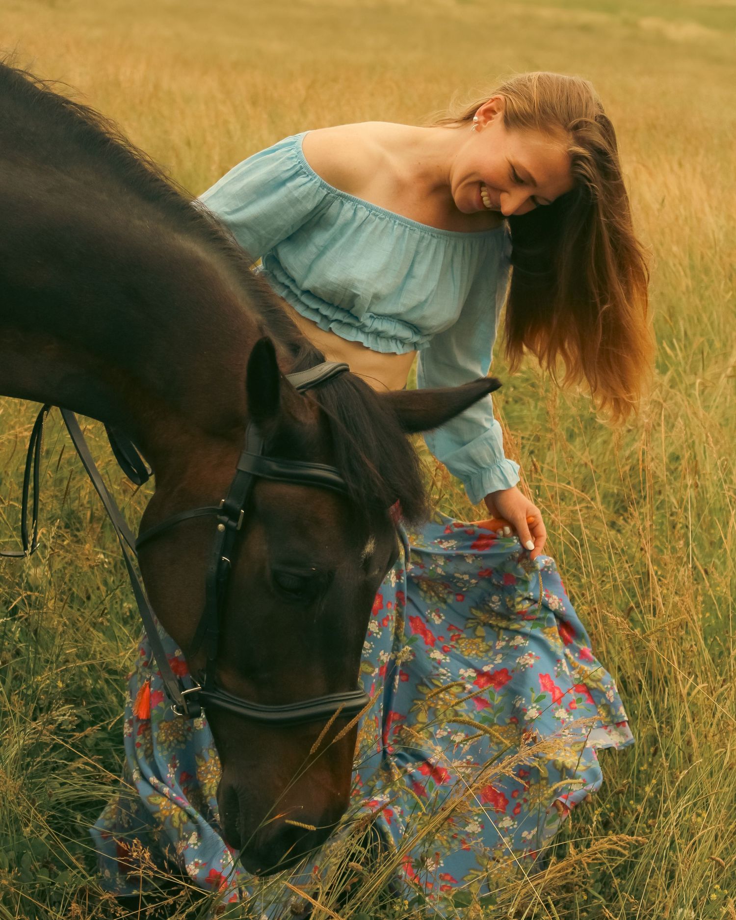 photo d'une femme et son cheval