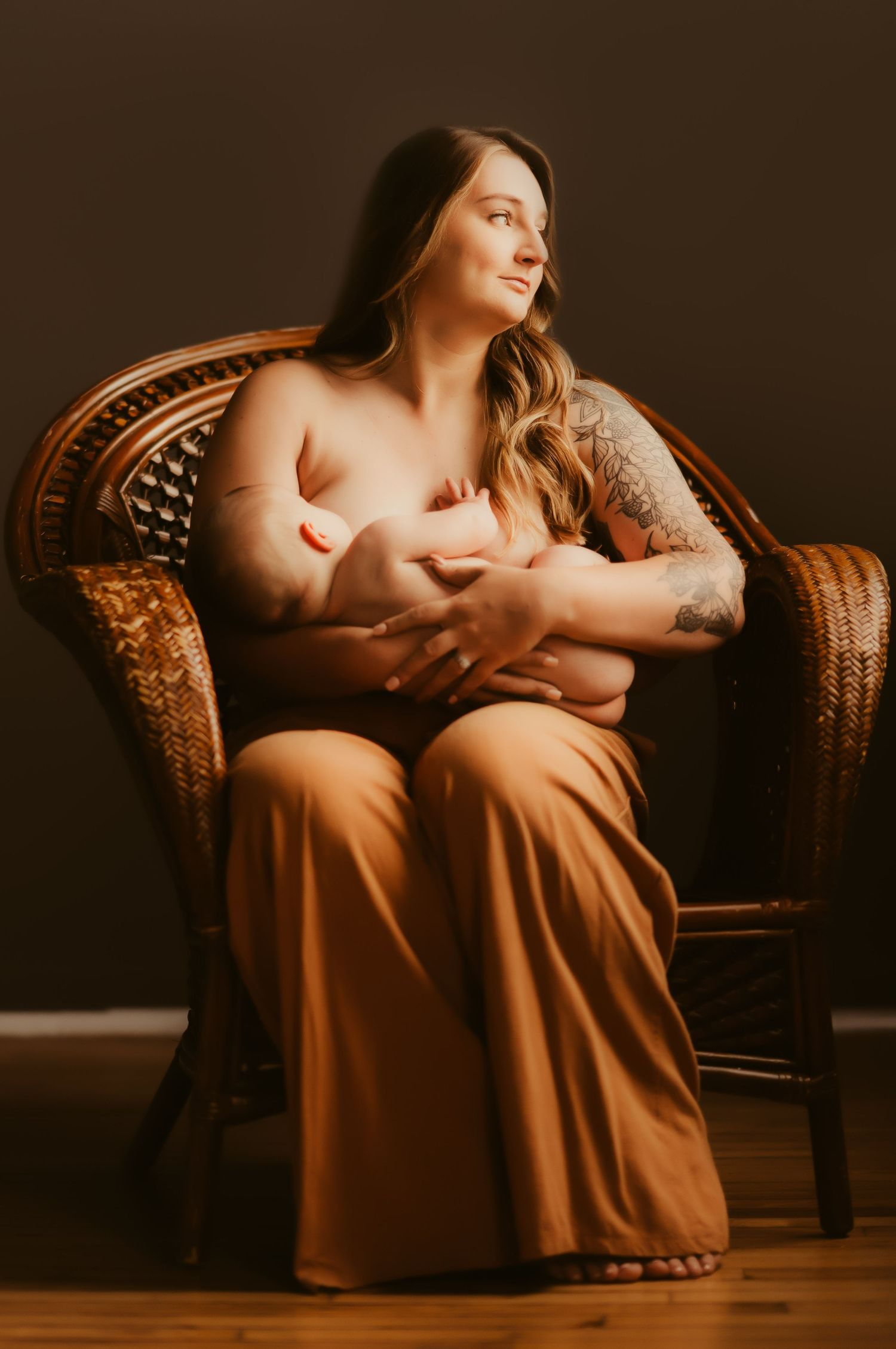 fine art motherhood studio portrait session in Hamburg, PA