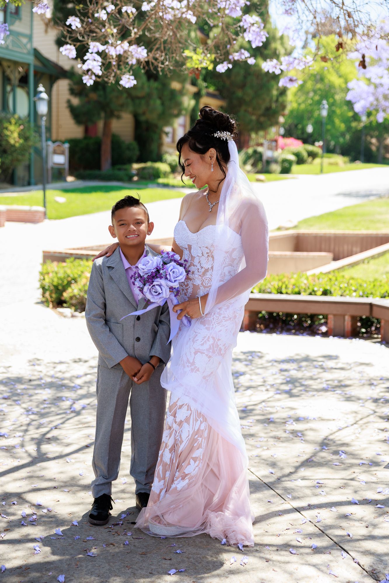 Candid laughter during Old Town San Diego wedding ceremony
