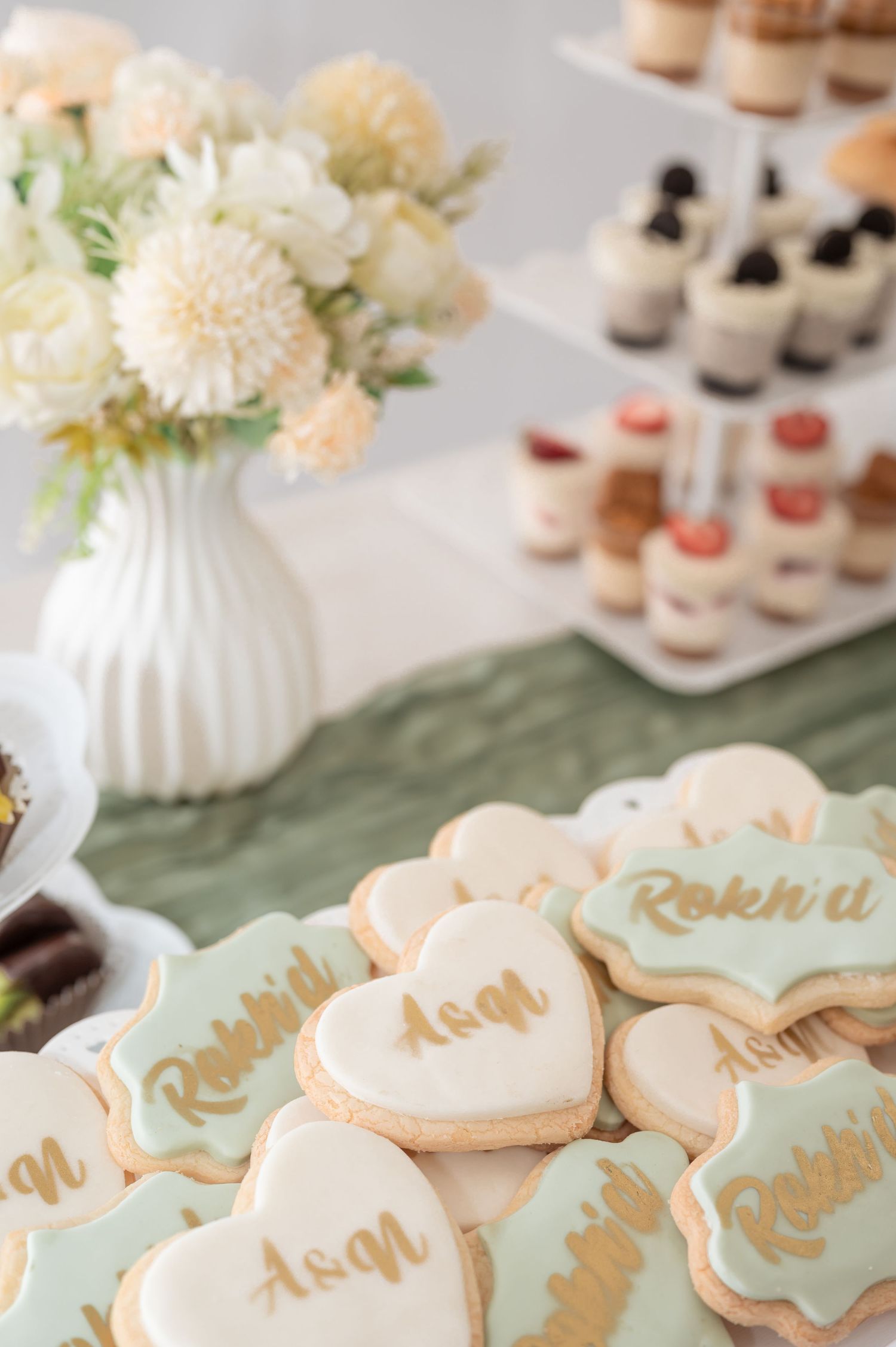 This image shows a display of sweets at an event