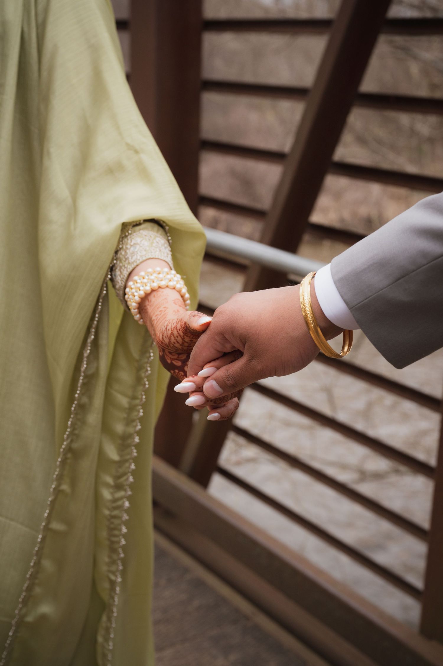 holding hands indian engagement photos