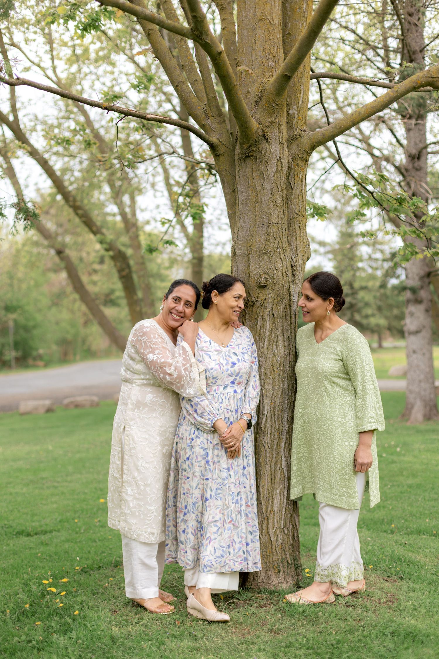 This image shows three mothers at the park.
