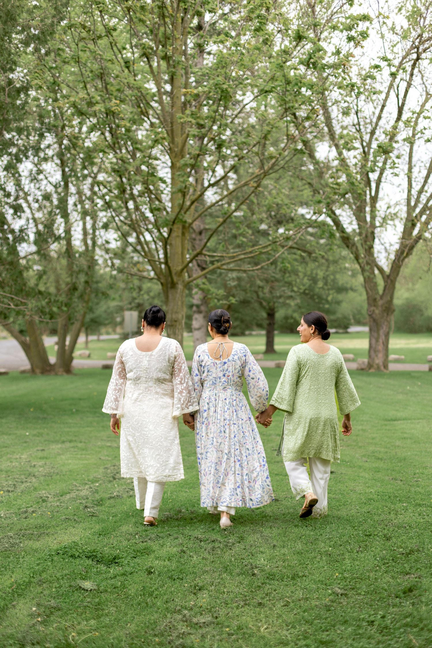 This image shows three mothers at the park.