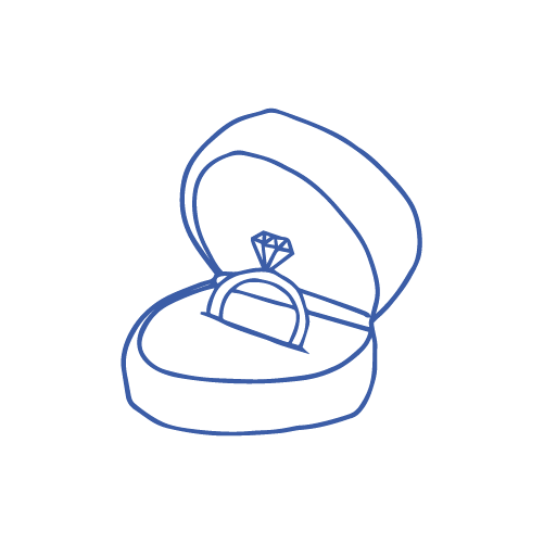 Minimalist line drawings of baseball caps arranged in a horizontal row showing different viewing angles.