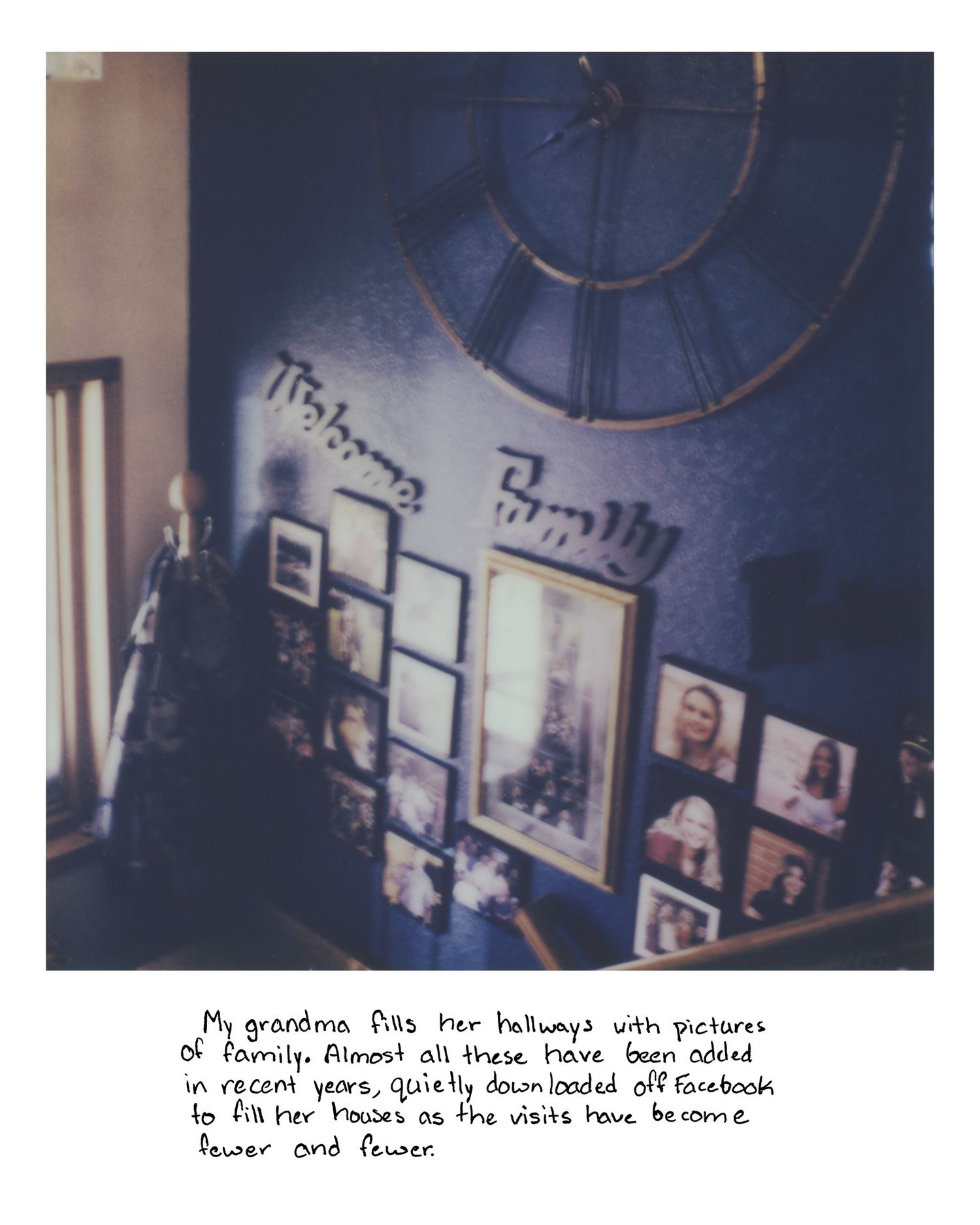 Sierrah Elizabeth Photography's senior exhibition project, a scanned polaroid image of the entrance to her grandma's home.