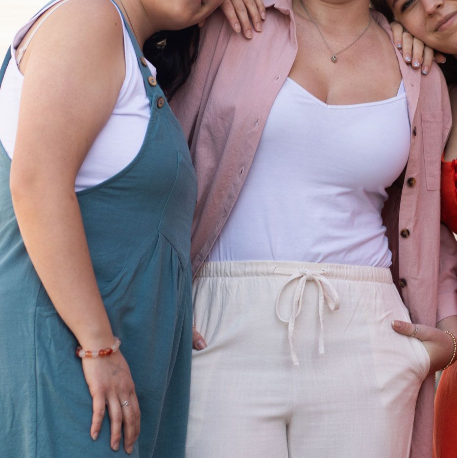 Detail image of a group of Montana Senior holding on to each other