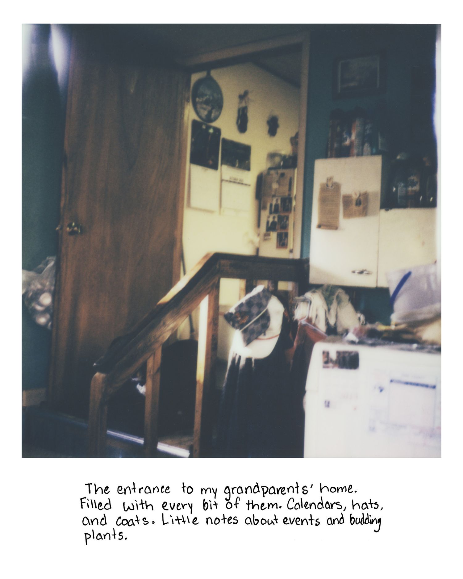 Sierrah Elizabeth Photography's senior exhibition project, a scanned polaroid image of the entrance to her grandpa's home.