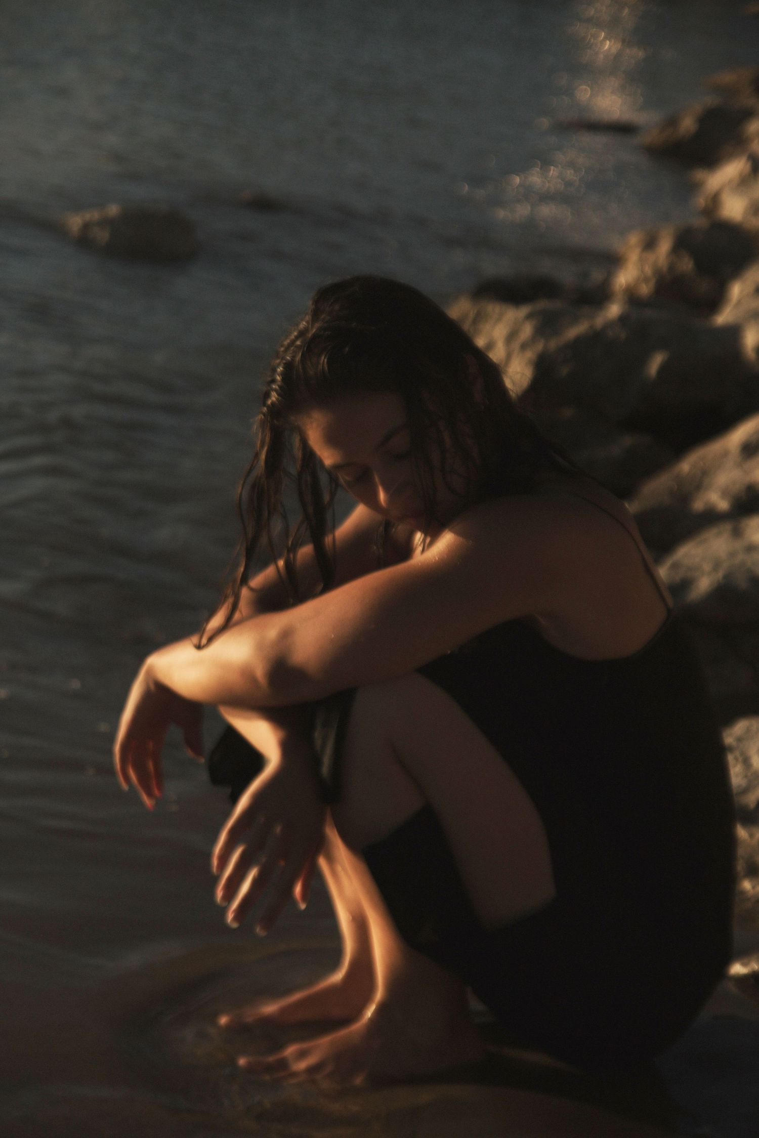 woman sea summer shooting