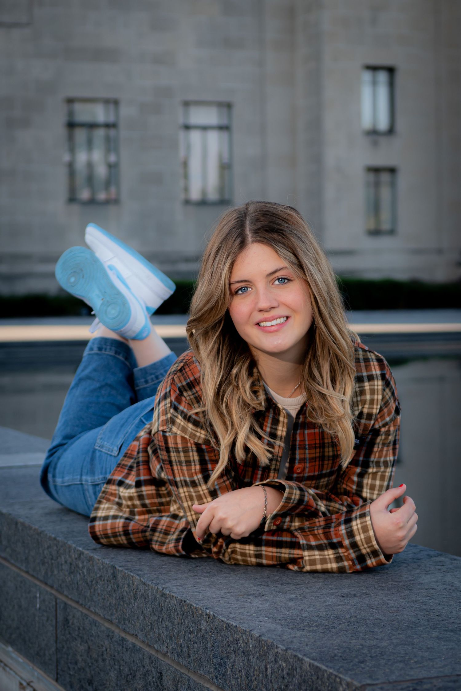 Senior Portrait at Nelson Atkins Museum in Kansas City