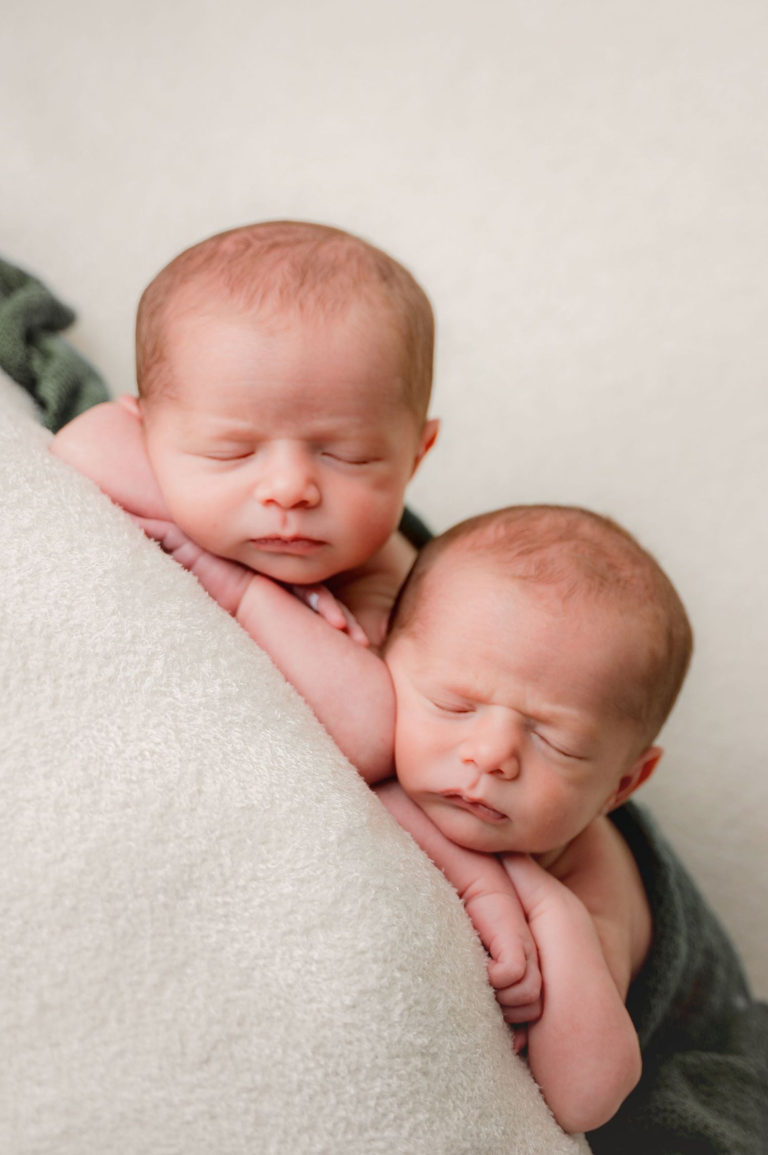 Twin newborn boys