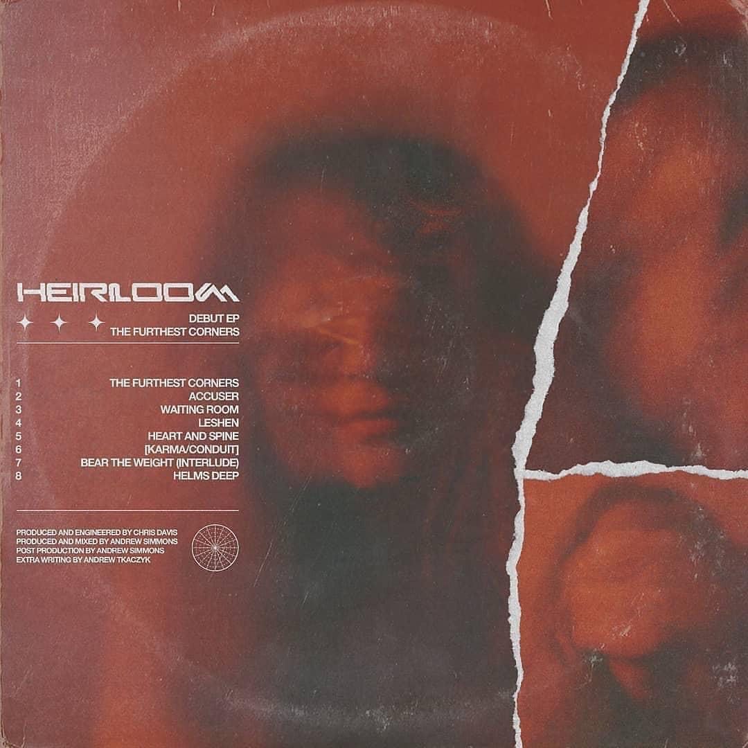 Torn paper texture design in deep red with text overlay and technical details.