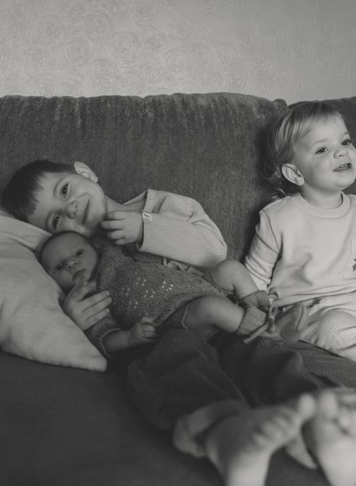 In home lifestyle newborn session in Goshen, Indiana