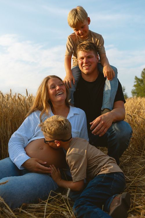 Family lifestyle session on the farm in Northern Indiana