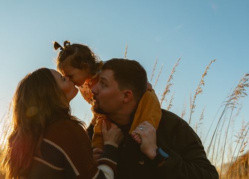 Outdoor family session at a park in Northern Indiana