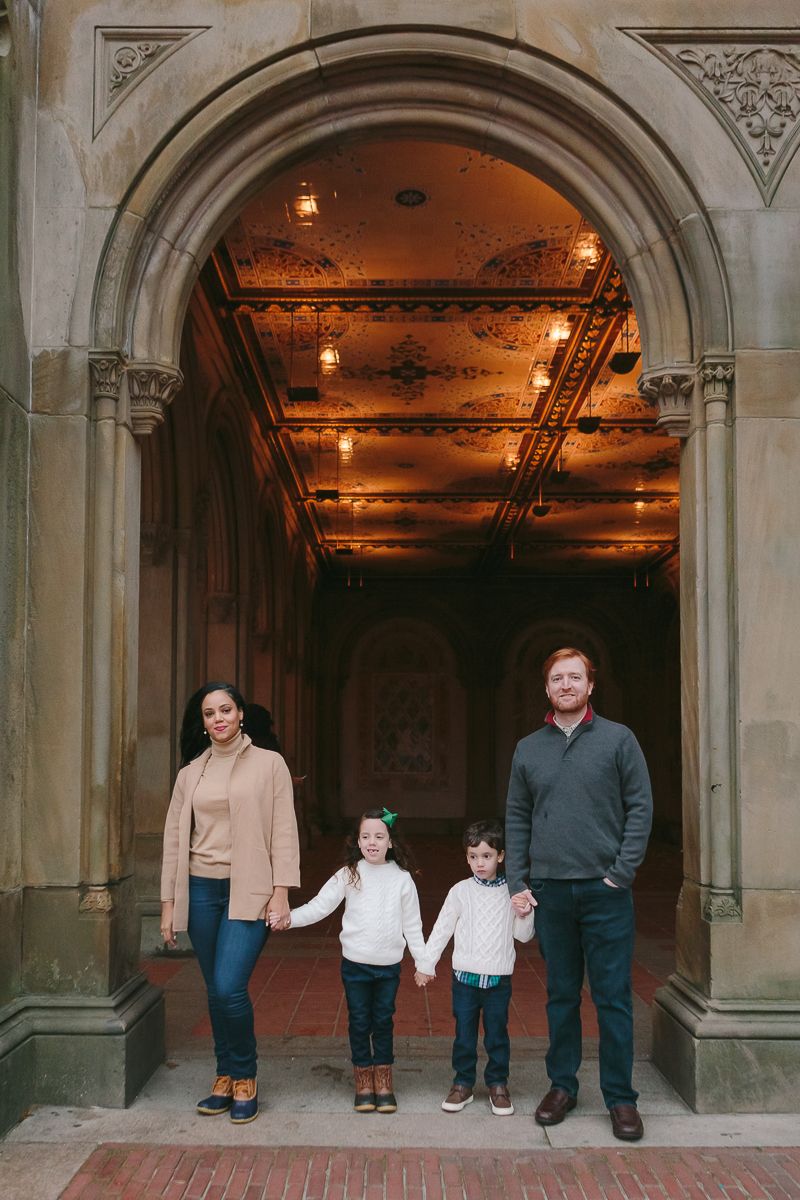 Festive NYC family portraits from holiday mini session by photographer Paula Brearley
