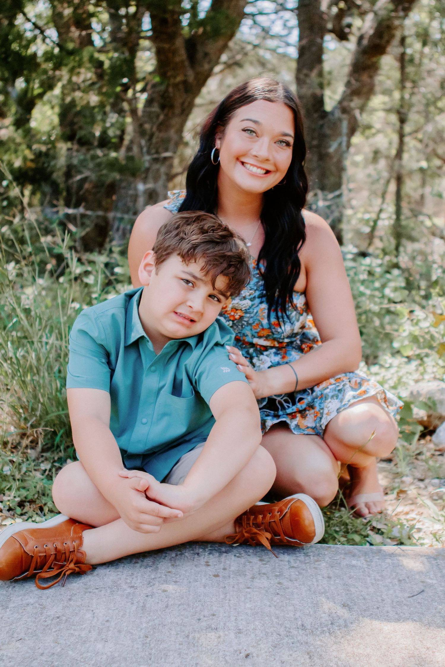 mom and son
