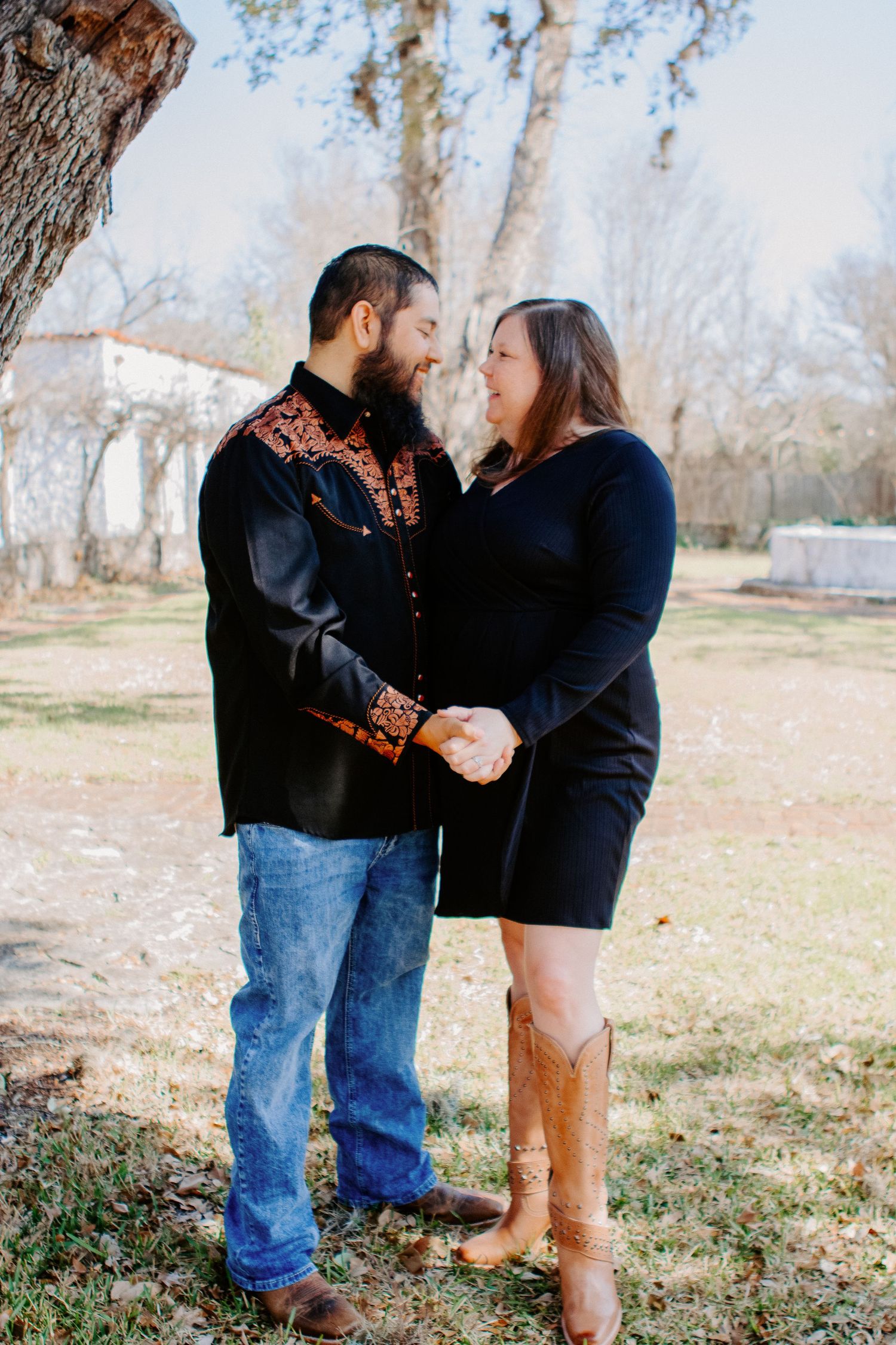 couple staring at each other lovingly