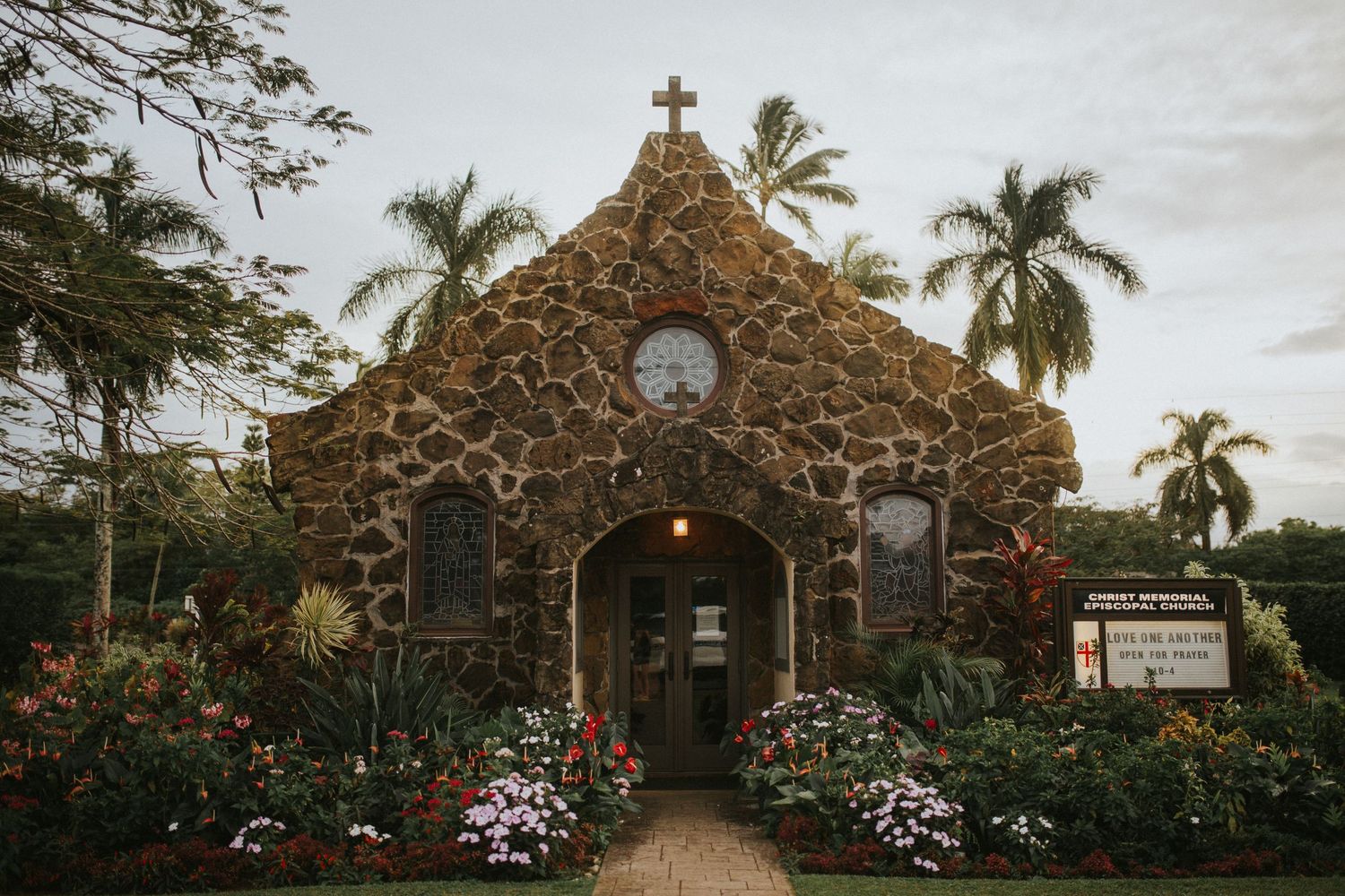 Tropical church landscape from Kauai captured during destination photography session