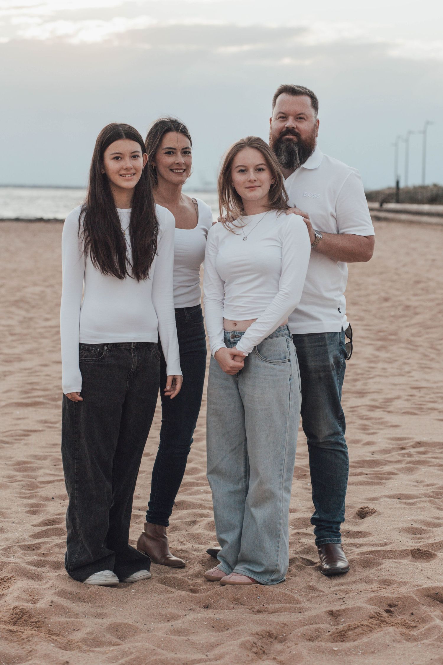 family. at the beachside
