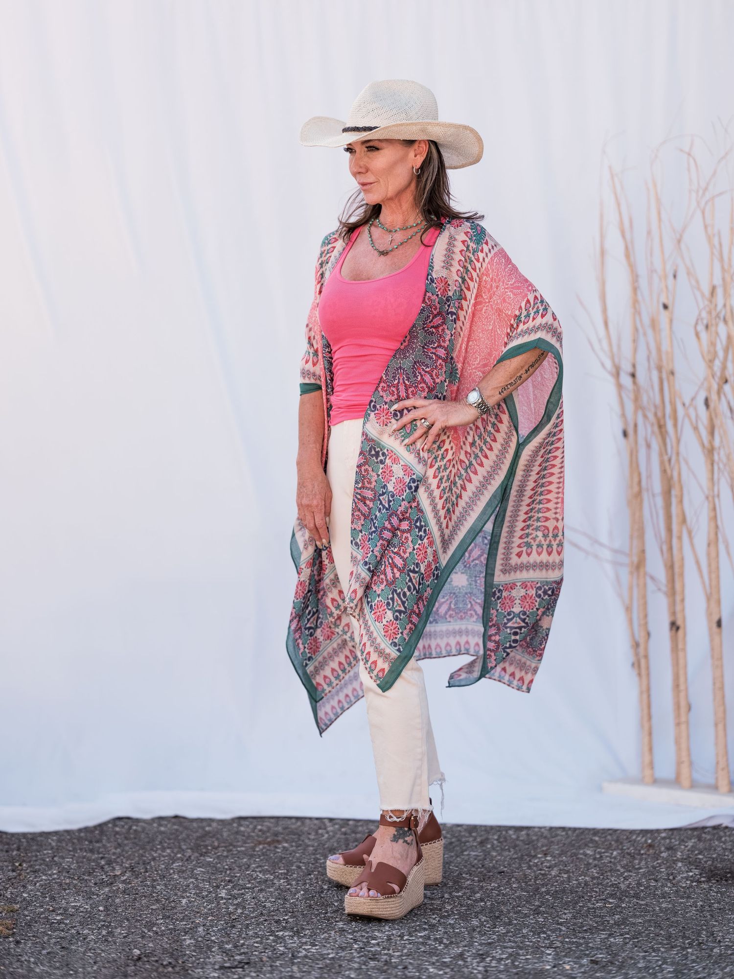 Lifestyle portrait photography capturing personal style and natural presence in an editorial setting.