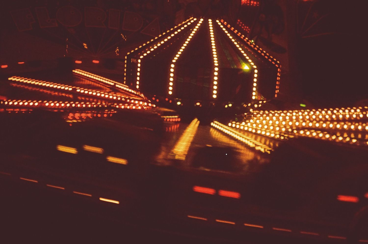 A colored 35mm film at the funfair