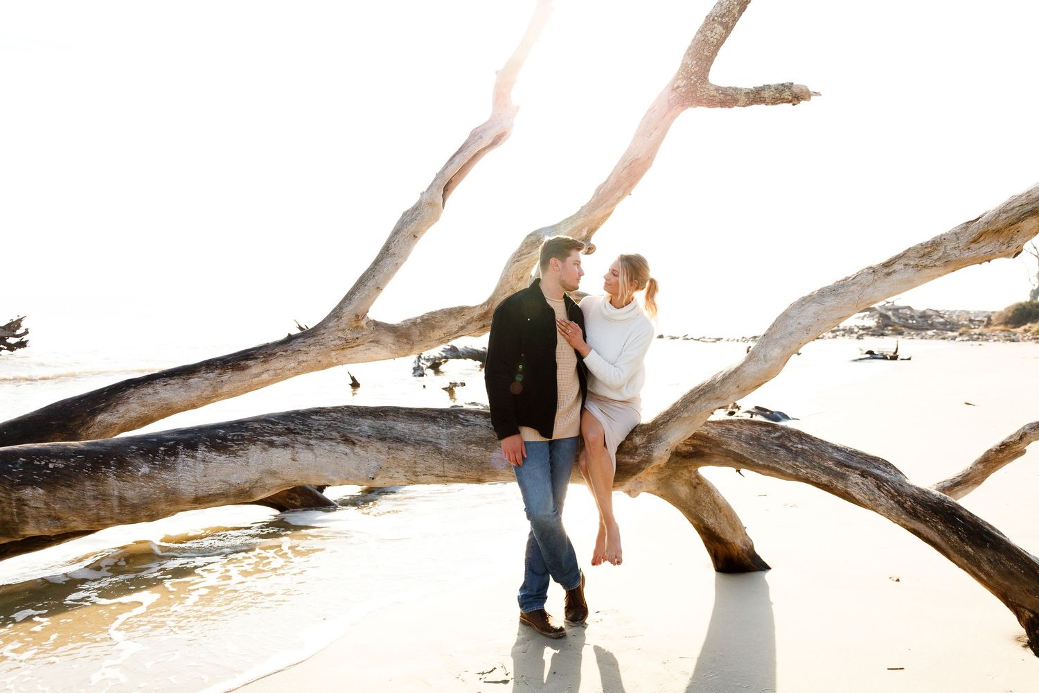 Engagement photos on the beach. Engagement and proposal photographer