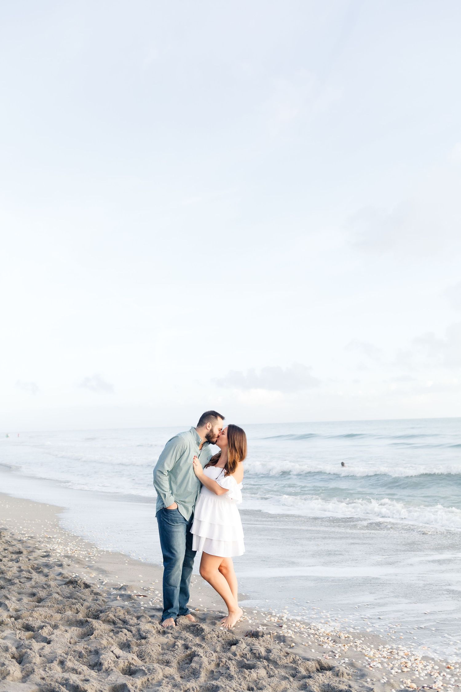 Engagement photos on the beach. Engagement and proposal photographer