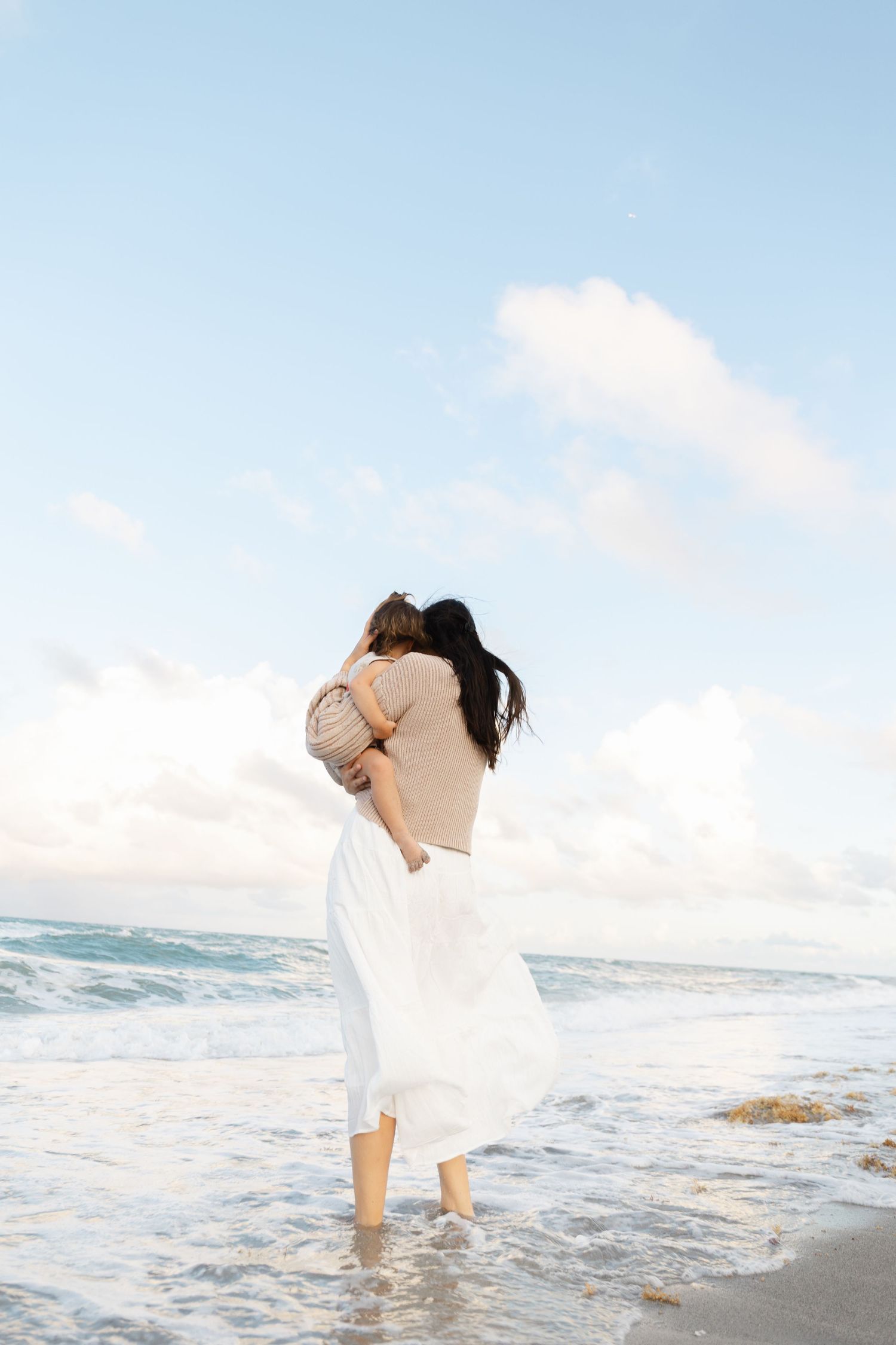 Beach family photoshoot. Palm beach family photographer. Mommy and me photoshoot. Beach family photographer.