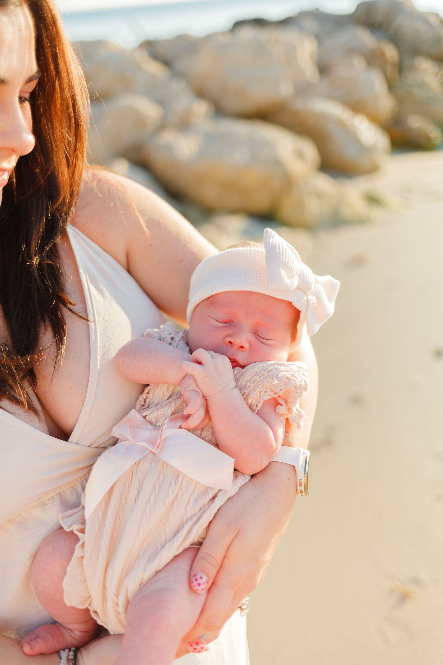 Newborn baby photoshoot. newborn baby photoshoot at the beach palm beach county