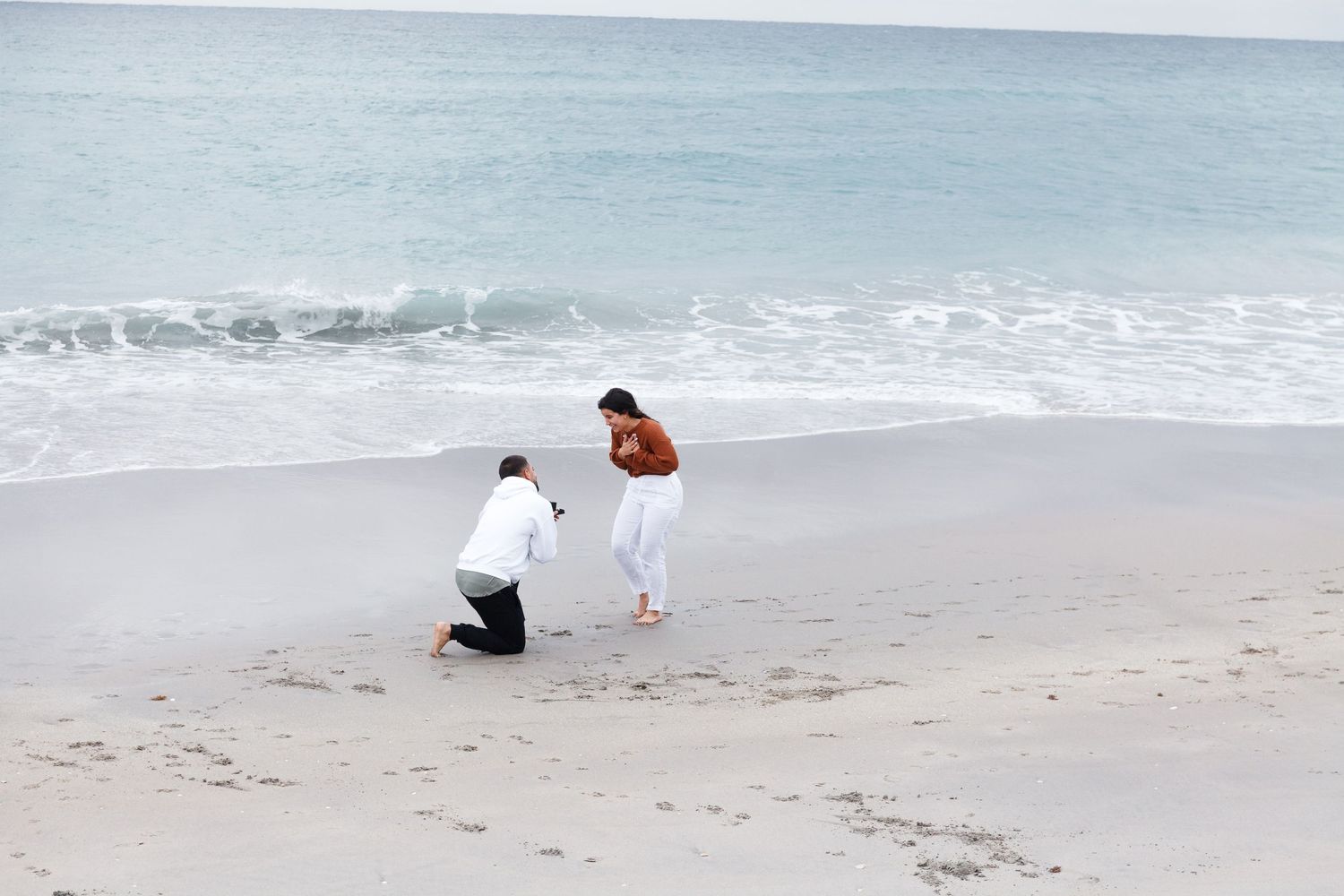 palm beach proposal on the beach photoshoot