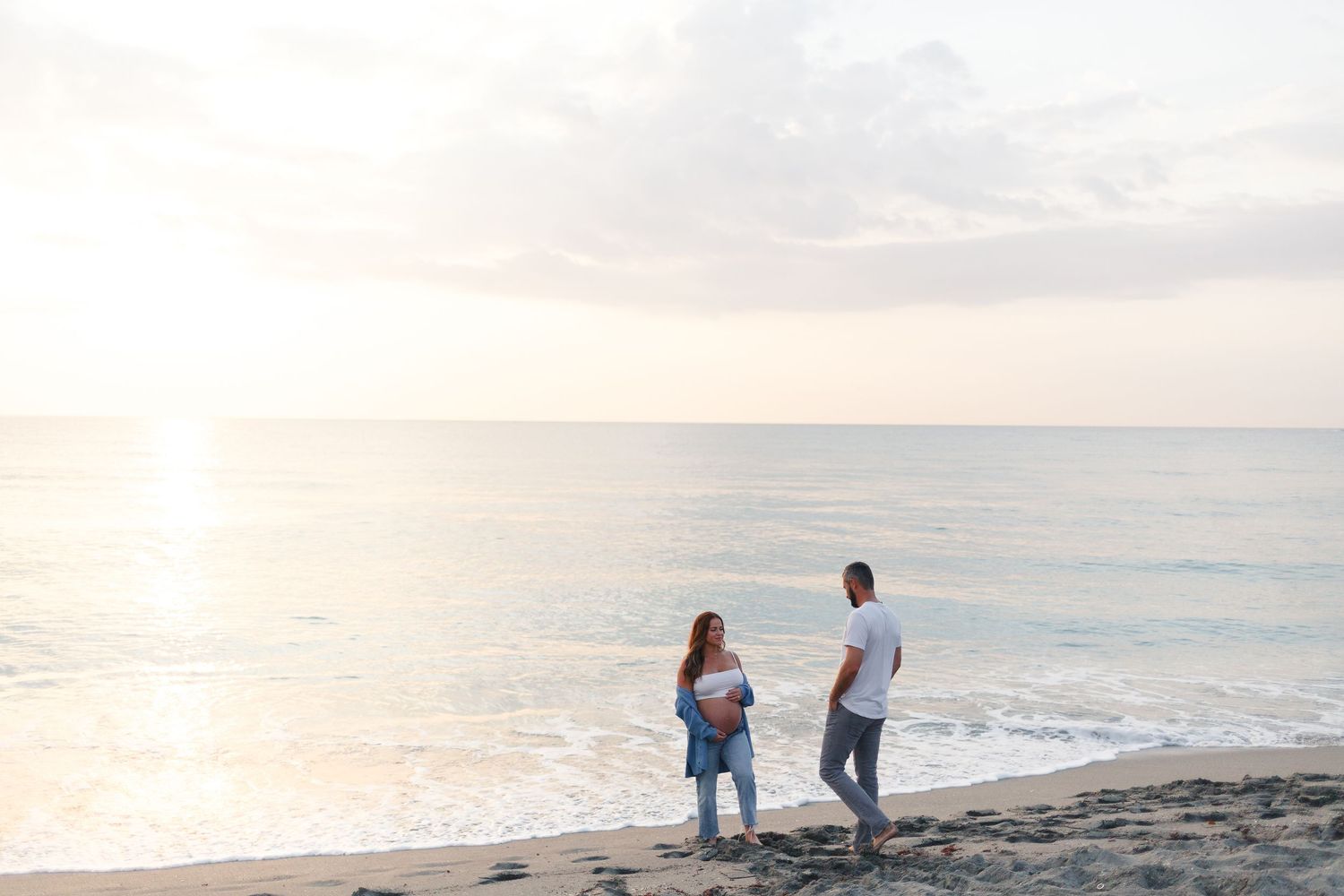 palm beach island maternity photos beach