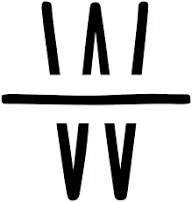 Black minimalist logo featuring vertical lines and a horizontal bar with W shapes below.