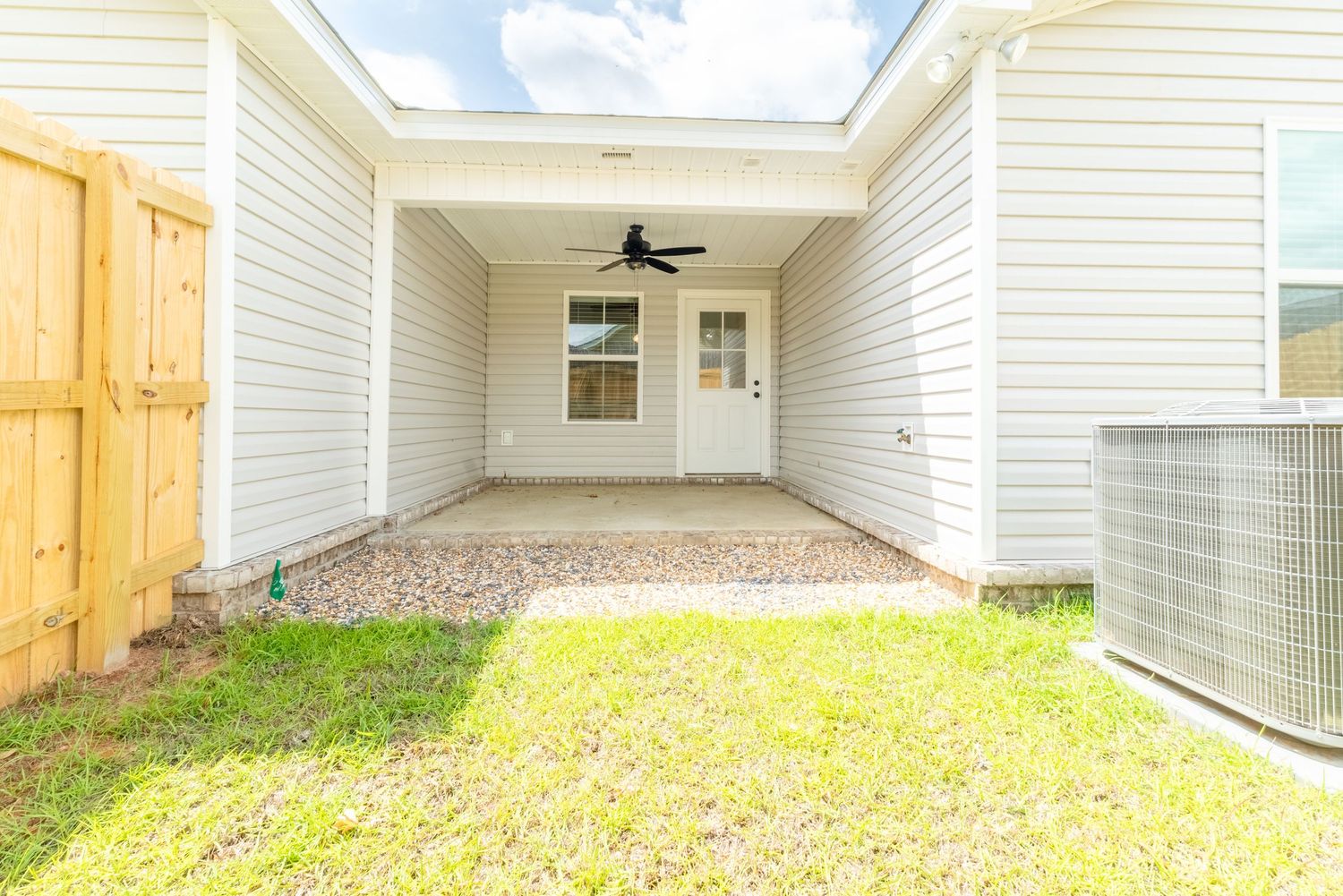 Fenced in back yard at Juniper Cove in Enterprise, Alabama.  Location is near the Municipal Airport, Tartan Pines Golf Course, and EHS.