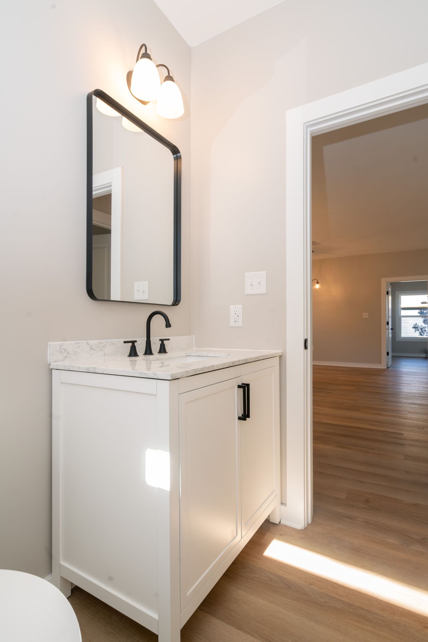 Bathroom with natural light.
