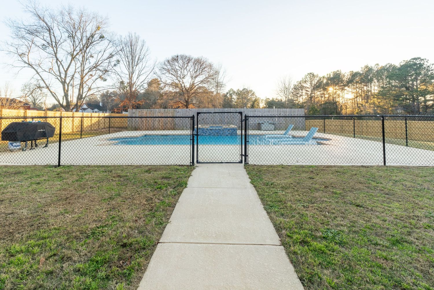 Fenced in swimming pool in Dothan.