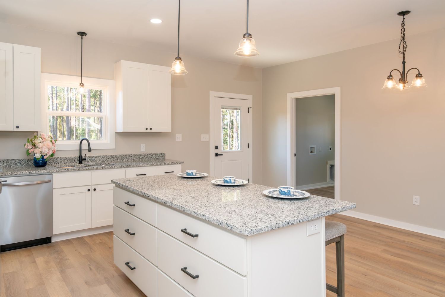Open floor plan near Daleville.  This home is currently being built in Newton, Alabama, close to Riverview Road.