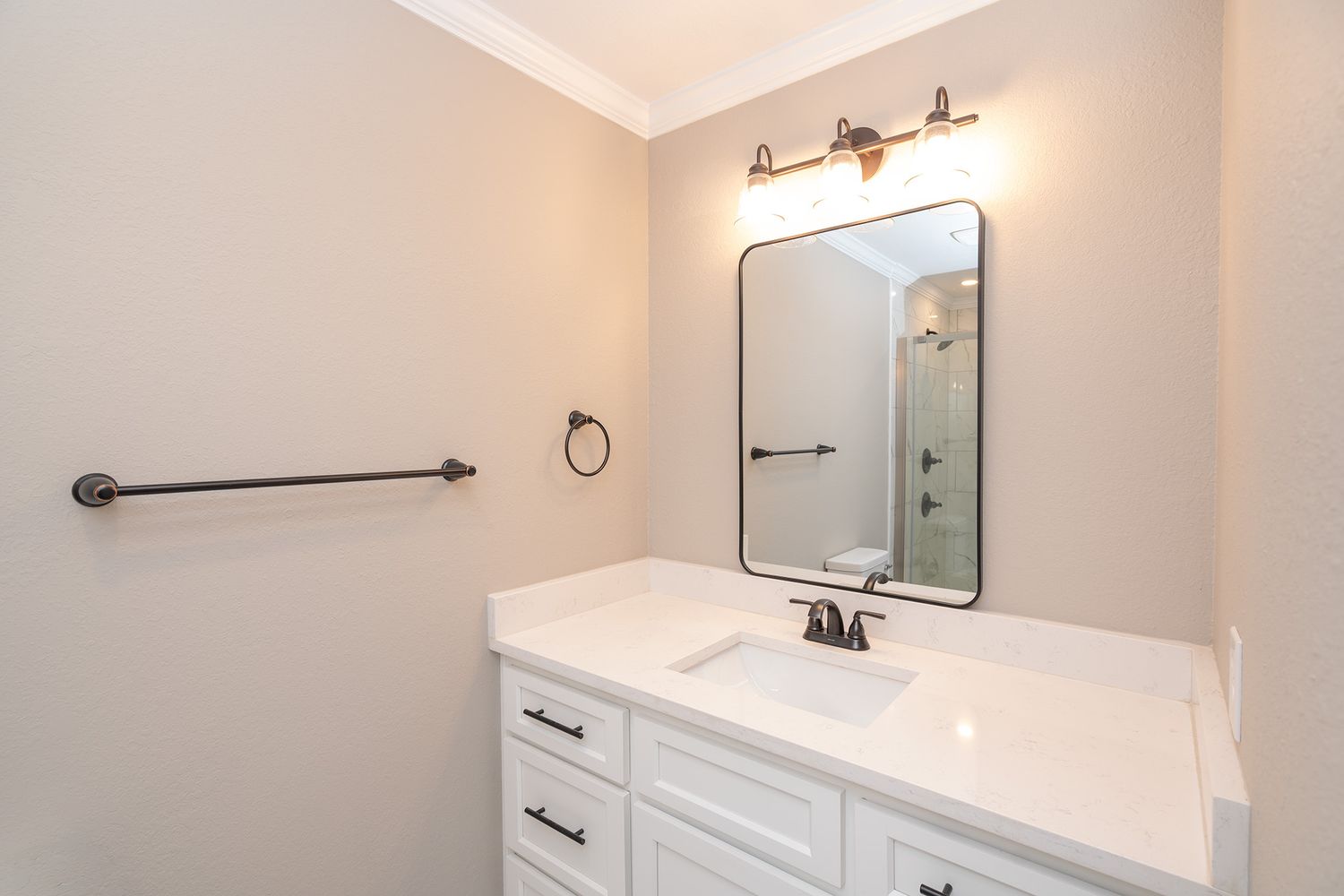 Newly renovated bathroom in Alabama.