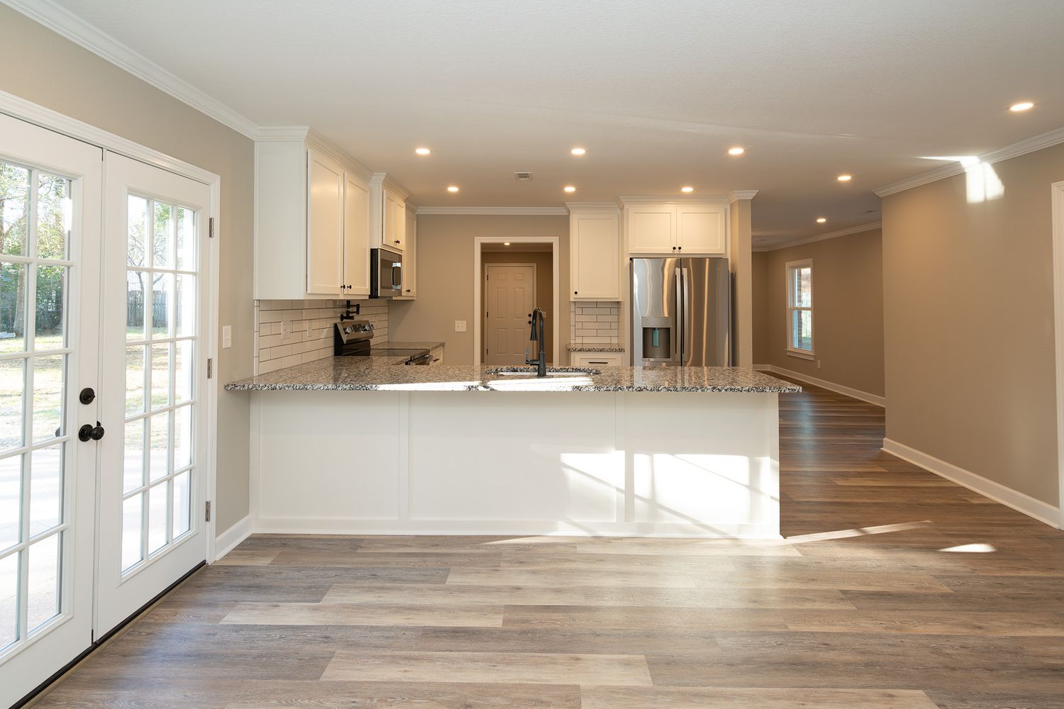 Natural light in renovated kitchen in Enterprise.
