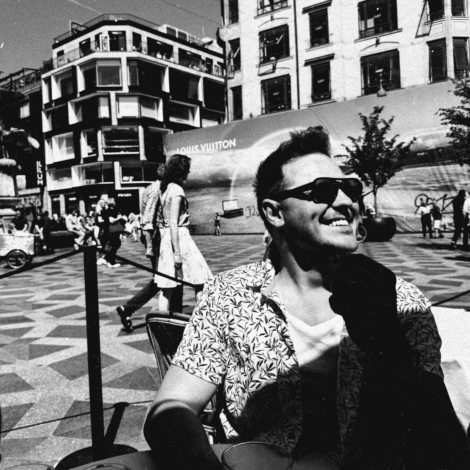 James Gardner, photographer and founder of This Light Is Mine Ltd, candid street portrait in Copenhagen