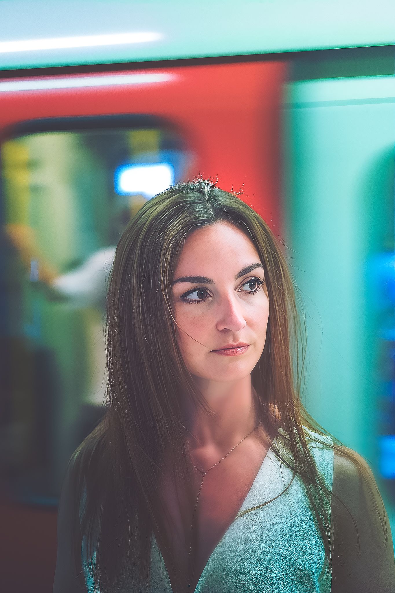 Tube, cinematic, london, girl, model