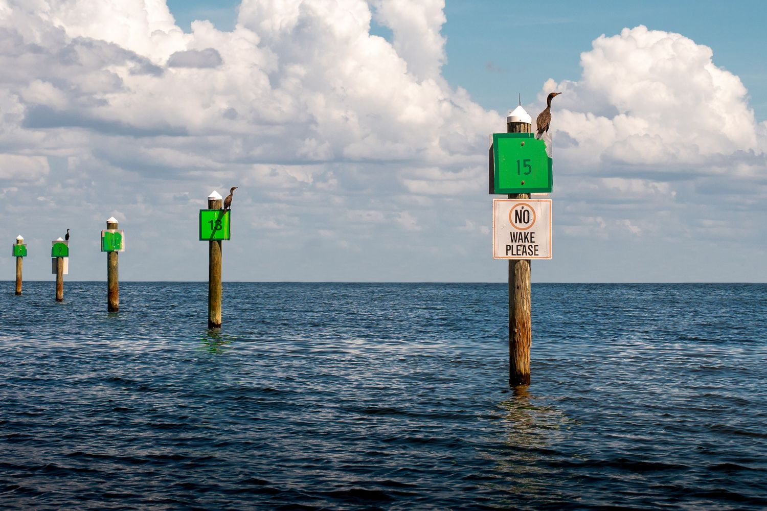Sea signage in Sarasota, Florida.