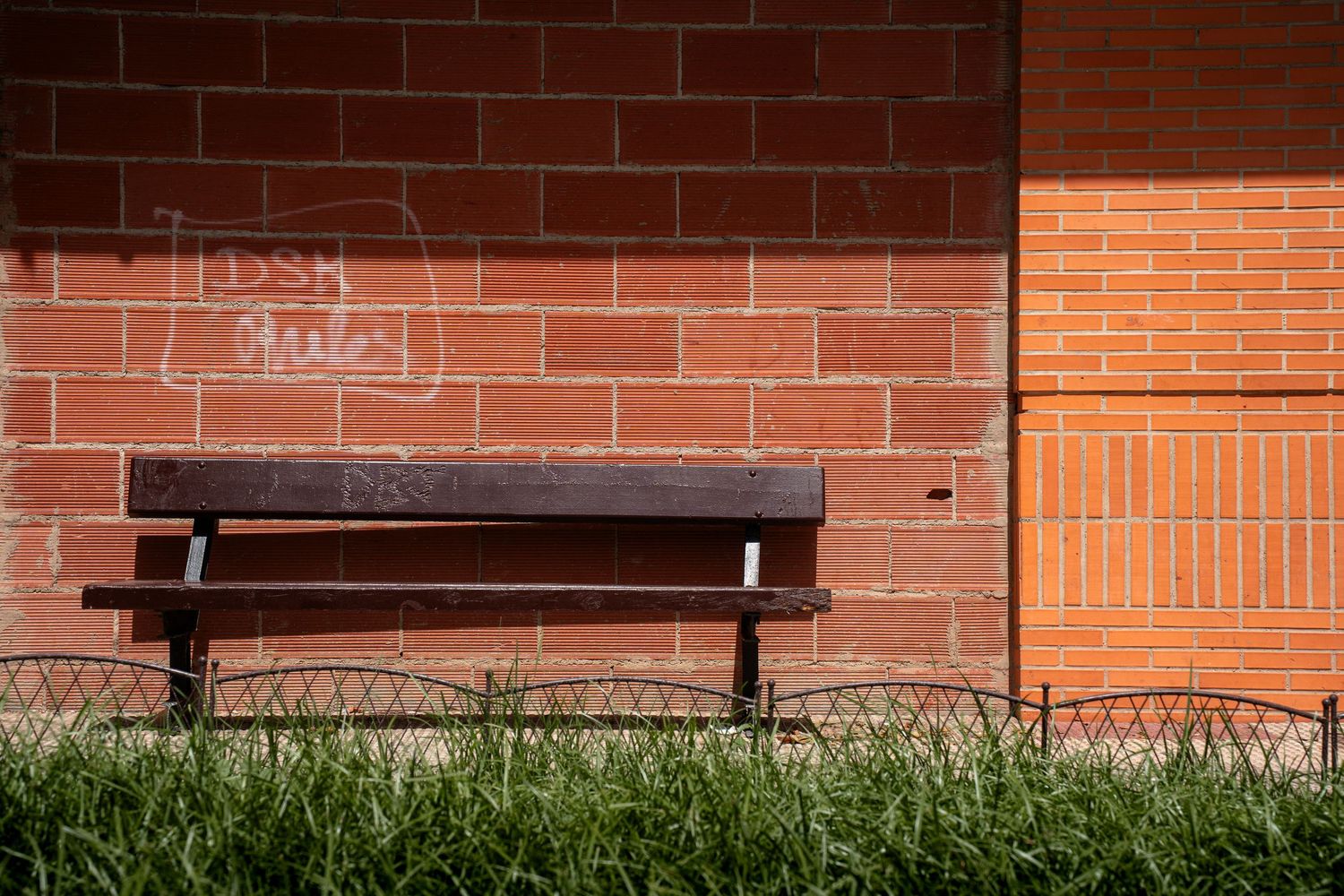 A hidden side street bus stop.