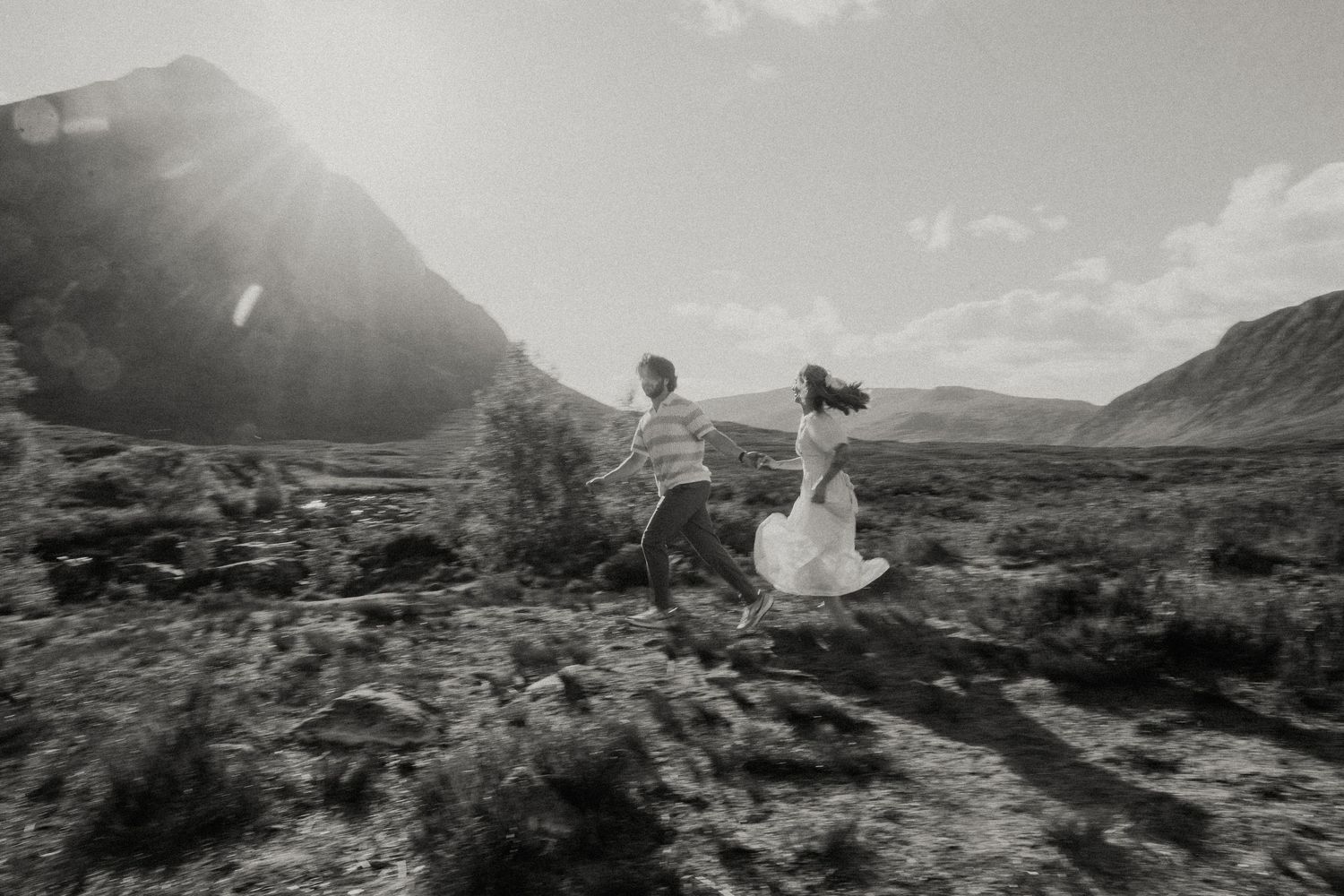 Scenic mountain wedding photography with dramatic landscape views.