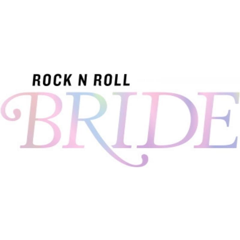 Wedding publication logos in pastel colors featuring Rock n Roll Bride.