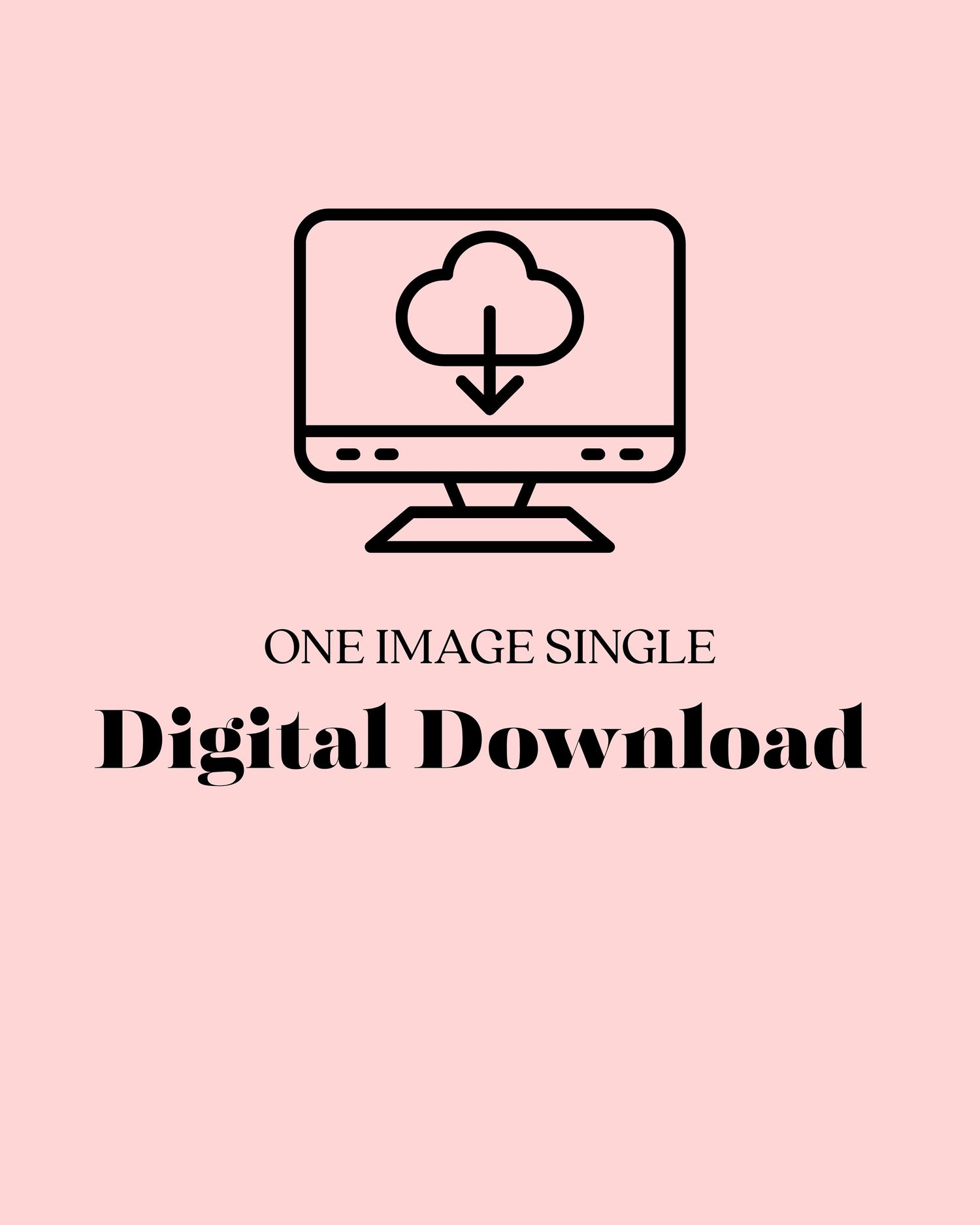 A row of pink website icons showing digital download and single image purchase options.